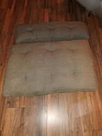 Pallet Kussens - Gebruikt. Een handvat kapot. Grijsgroen, Huis en Inrichting, Ophalen of Verzenden, Gebruikt, Bruin, Rechthoekig