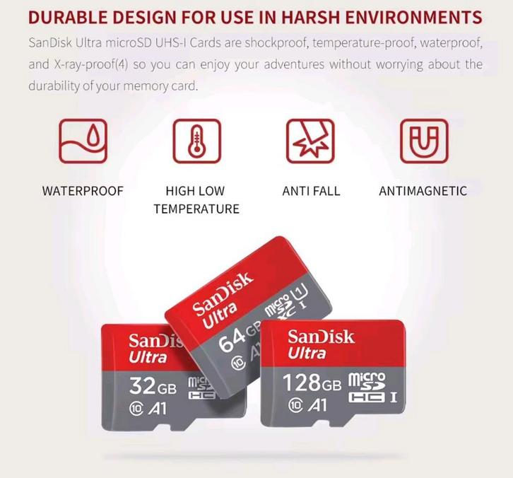 SanDisk ULTRA Micro SD Kaart - Hoge Snelheid, Computers en Software, USB Sticks, Nieuw, 2 TB of meer, Ophalen of Verzenden