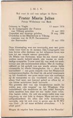 frater Petrus W. van Beek 1876 Vught + 1956 Tilburg, 80 jr, Verzamelen, Verzenden