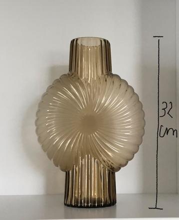 Vaas glas transparant bruin Lighr&living. beschikbaar voor biedingen