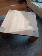 Zwaar blanke massieve eiken salontafel 100 X 100., Ophalen, Modern, Minder dan 50 cm, 100 tot 150 cm