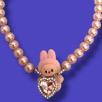 bling bling labubu ketting lafufu, Ophalen of Verzenden, Nieuw, Roze, Kunststof