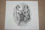 Antieke gravure - Jodenmeisjes op Sri Lanka (Ceylon) 1874 !!, Ophalen of Verzenden