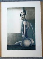 # Frederic Bouche # Zeldzame Unieke Surrealistische Litho, Ophalen of Verzenden