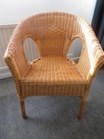rotan tafeltje en stoel, Huis en Inrichting, Stoelen, Ophalen, Gebruikt, Bruin, Riet of Rotan