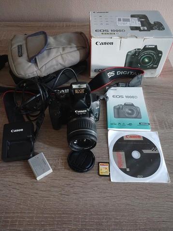 Canon EOS 1000D Spiegelreflex Camera Set beschikbaar voor biedingen