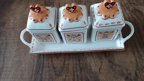 Villeroy & Boch plateau en potjes patroon Ginger / Gember., Huis en Inrichting, Keuken | Servies, Nieuw, Overige typen, Overige stijlen