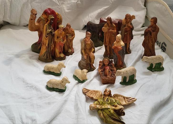 Oude stenen kerstgroep, Antiek en Kunst, Kunst | Beelden en Houtsnijwerken, Ophalen