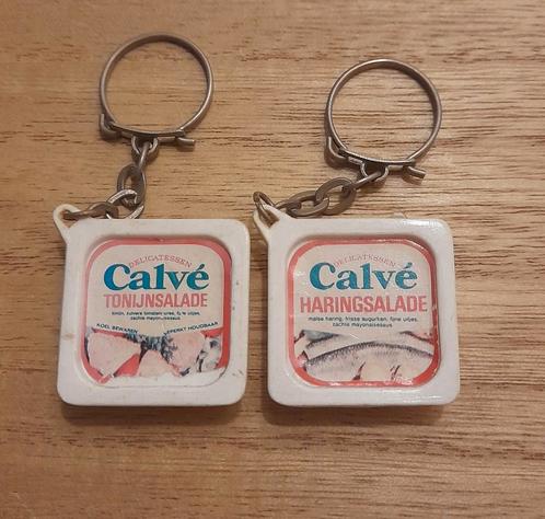 Oude Vintage calve salades sleutelhanger tonijn en haring, Verzamelen, Sleutelhangers, Zo goed als nieuw, Merk, Ophalen of Verzenden