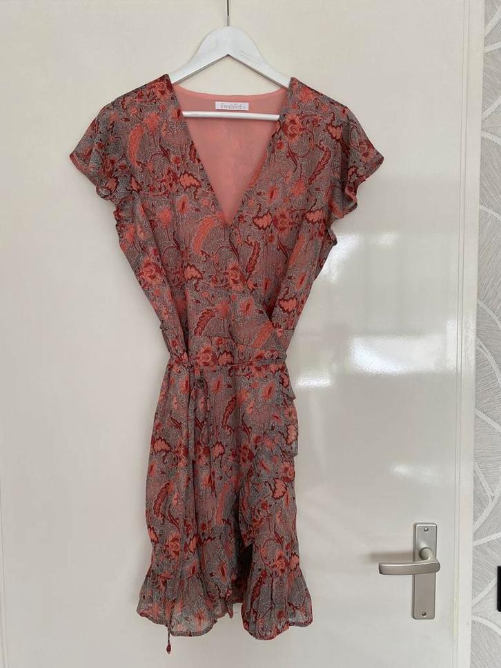 Jurk Freebird, maat XL, zalmkleur, als nieuw., Kleding | Dames, Jurken, Zo goed als nieuw, Maat 42/44 (L), Overige kleuren, Boven de knie