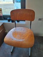 Oud houten schoolstoeltje, Gebruikt, Bruin, Vintage, Ophalen of Verzenden