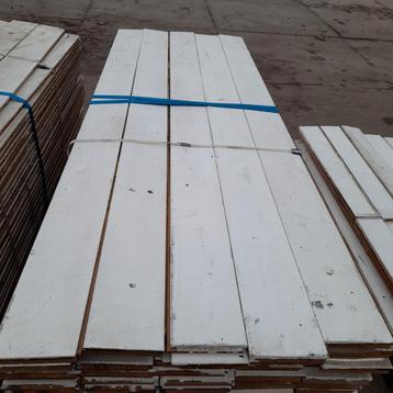 Massief grenen vloerdelen
104 m2 
14,3 cm breed, witte verf beschikbaar voor biedingen