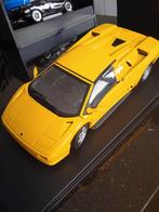 Te koop AutoArt Lamborghini Diablo Roadster geel., Gebruikt, Ophalen of Verzenden, Autoart