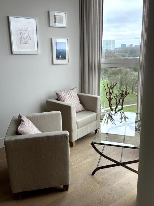 Twee Flamant fauteuils, Huis en Inrichting, Fauteuils, Gebruikt, Stof, 50 tot 75 cm, Minder dan 75 cm, Ophalen