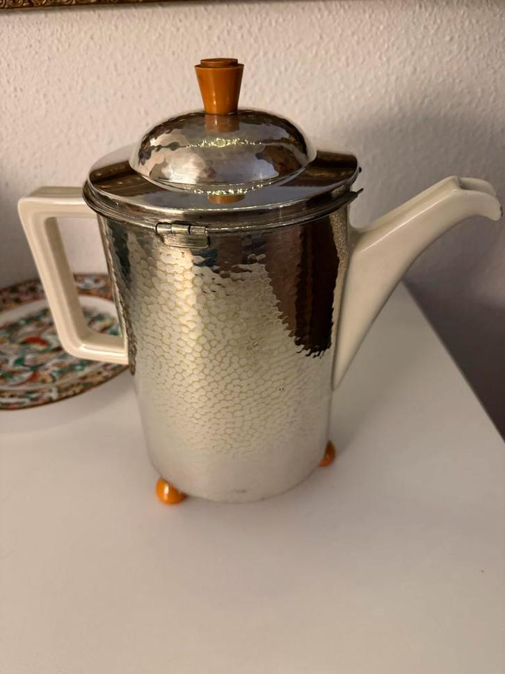Zeldzame Art Deco geisoleerde Koffiepot, Antiek en Kunst, Antiek | Servies los, Ophalen of Verzenden