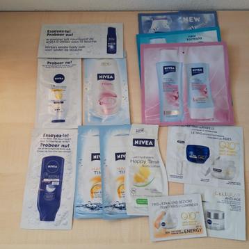 15 Nivea samples, gezichts- en lichaamsverzorging, zie adv. beschikbaar voor biedingen