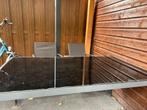 Tuintafel aluminium frame met glazen blad en kleur antraciet, Tuin en Terras, Schuttingen, Ophalen, Gebruikt, Aluminium, Minder dan 3 meter