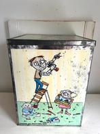 Zeldzaam vintage design 100drine groot blik 31 cm, Verzamelen, Blikken, Ophalen, Gebruikt, Overige