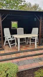 Tuintafel met drie stoelen, Gebruikt, Ophalen of Verzenden