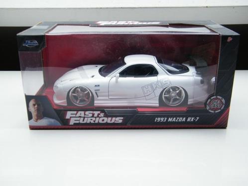 modelauto Mazda RX7 – Fast and Furious – Jada Toys 1:24, Hobby en Vrije tijd, Modelauto's | 1:24, Nieuw, Auto, Jada, Ophalen of Verzenden