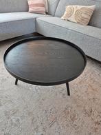 Woood Mesa Zwarte Salontafel / Bijzettafel Rond, Ophalen, Gebruikt, 50 tot 100 cm, Rond