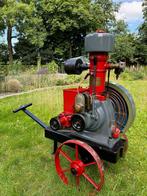 Stationaire motor Bernard type D1 op origineel onderstel, Doe-het-zelf en Verbouw, Motoren, Ophalen, Gebruikt, Benzinemotor, Minder dan 1400 rpm