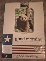 Dekbedovertrek panda good morning, Wit, Ophalen of Verzenden, Deken of Dekbed, Nieuw