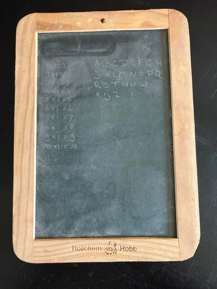 Vintage Houten Krijtbordje - Jaren 50/60, Antiek en Kunst, Antiek | Schoolplaten, Overige thema's, Ophalen of Verzenden