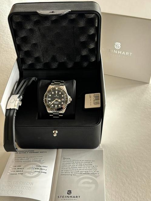 Steinhart Ocean One 39 black ceramic zwart, Sieraden, Tassen en Uiterlijk, Horloges | Heren, Zo goed als nieuw, Overige merken