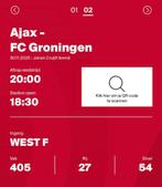 Twee tickets voor Ajax-FC Groningen, Tickets en Kaartjes, Twee personen