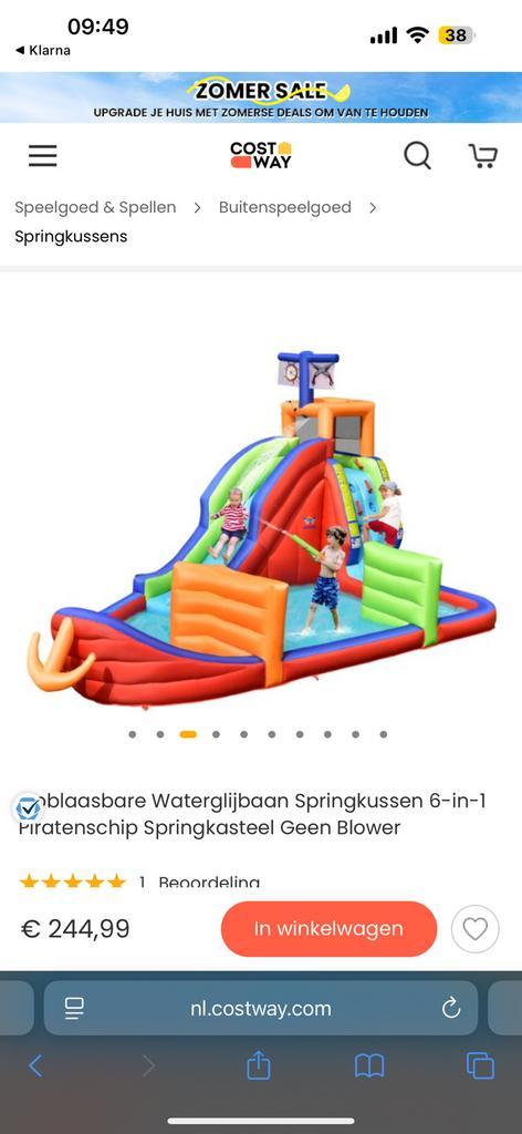 *NIEUW* opblaasbaar water zwempark met glijbaan piratenboot, Kinderen en Baby's, Speelgoed | Buiten | Speeltoestellen, Nieuw, Glijbaan