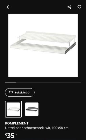 IKEA Komplement schoenenrek 100x58cm voor PAX kast - afbeelding 3