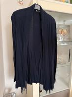 Blauwe vest met franjes - Maat M Witteveen, Maat 38/40 (M), Blauw, Ophalen of Verzenden, Zo goed als nieuw