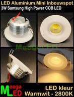 LED Chalet mini inbouwspot spot 230V 3W COB M4 - Warmwit NDB, Huis en Inrichting, Lampen | Spots, Nieuw, Plafondspot of Wandspot