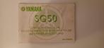 Origineel instructieboekje Yamaha SG50 1983, Ophalen of Verzenden, Zo goed als nieuw