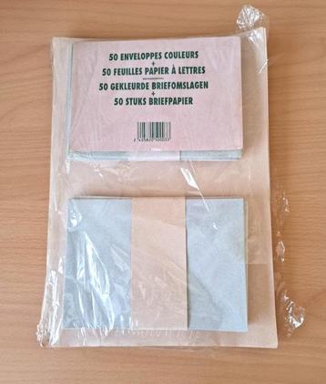 Vintage Briefpapier in Gemeleerde Pasteltinten - 100 Stuks beschikbaar voor biedingen