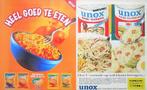 18 vintage advertenties reclames Unox producten 1959-2000, Reclamebord, Ophalen