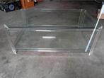 Glazen  salontafel met 2 bijzettafels, 50 tot 100 cm, Minder dan 50 cm, Glas, 100 tot 150 cm