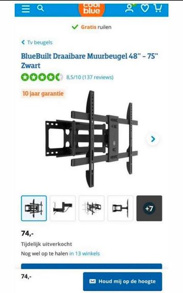 Blue built Full Motion Wall Mount 48”-75” NIEUW IN DOOS beschikbaar voor biedingen
