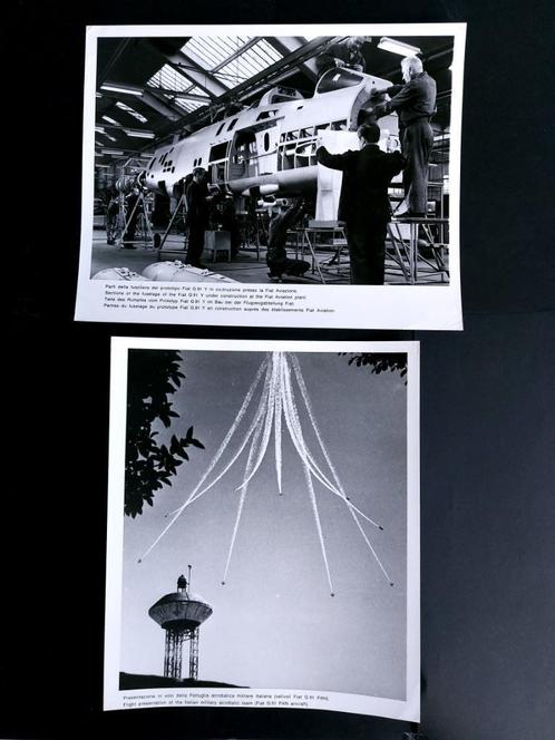 2 foto's van de Fiat G91 (N145), Verzamelen, Luchtvaart en Vliegtuigspotten, Gebruikt, Kaart, Foto of Prent, Ophalen of Verzenden