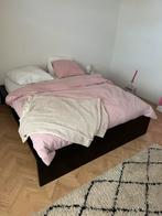 Ikea 160x200 Tweepersoonsbed***inc. Matras, Huis en Inrichting, Slaapkamer | Bedden, 160 cm, Bruin, Zo goed als nieuw, Hout