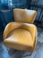 Keurige onbeschadigde fleurige Leren fauteuils, Huis en Inrichting, Fauteuils, Ophalen, Gebruikt, Minder dan 75 cm, Leer