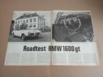 Test (uit oud tijdschrift) BMW 1600 GT (1963), Auto's, Gebruikt, Verzenden