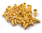 Gouden gitaar slagplaat schroeven / Golden Pickguard Screws, Muziek en Instrumenten, Ophalen of Verzenden, Nieuw, Elektrische gitaar