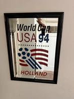 Vintage World Cup USA 94 geslepen spiegel, Verzamelen, Ophalen of Verzenden, Zo goed als nieuw, Overige binnenlandse clubs, Poster, Plaatje of Sticker