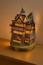 Vintage keramische pagode-lamp Taiwan R.O.C. – wand & tafel, Ophalen of Verzenden, Zo goed als nieuw, Overige materialen, Vintage, oosterse, Japandi en eclectische interieurstijl