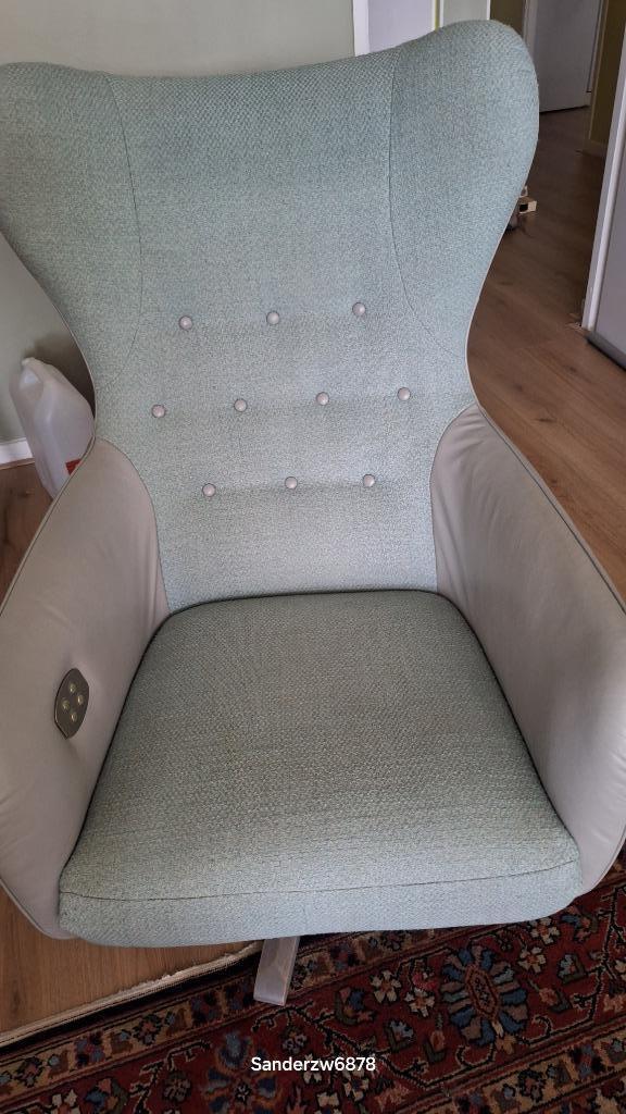 Mooie Schone en schadevrije Electrische Fauteuil, Huis en Inrichting, Fauteuils, Gebruikt, Hout, Leer, Metaal, Stof, Overige materialen