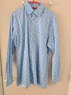 Marvelis hemd. Lichtblauw. Palmbomen motief. Maat L., Kleding | Heren, Overhemden, Marvelis, Nieuw, Halswijdte 41/42 (L), Verzenden