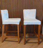 2 Ikea Bergmund barkrukken, Huis en Inrichting, Barkrukken, Ophalen, Gebruikt, Met voetsteun, 60 tot 90 cm