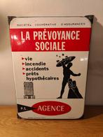 Emaille bord Prevoyance Sociale, Verzamelen, Ophalen of Verzenden, Gebruikt, Reclamebord